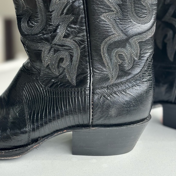 Men’s Justin black cowboy boots - Picture 7 of 10